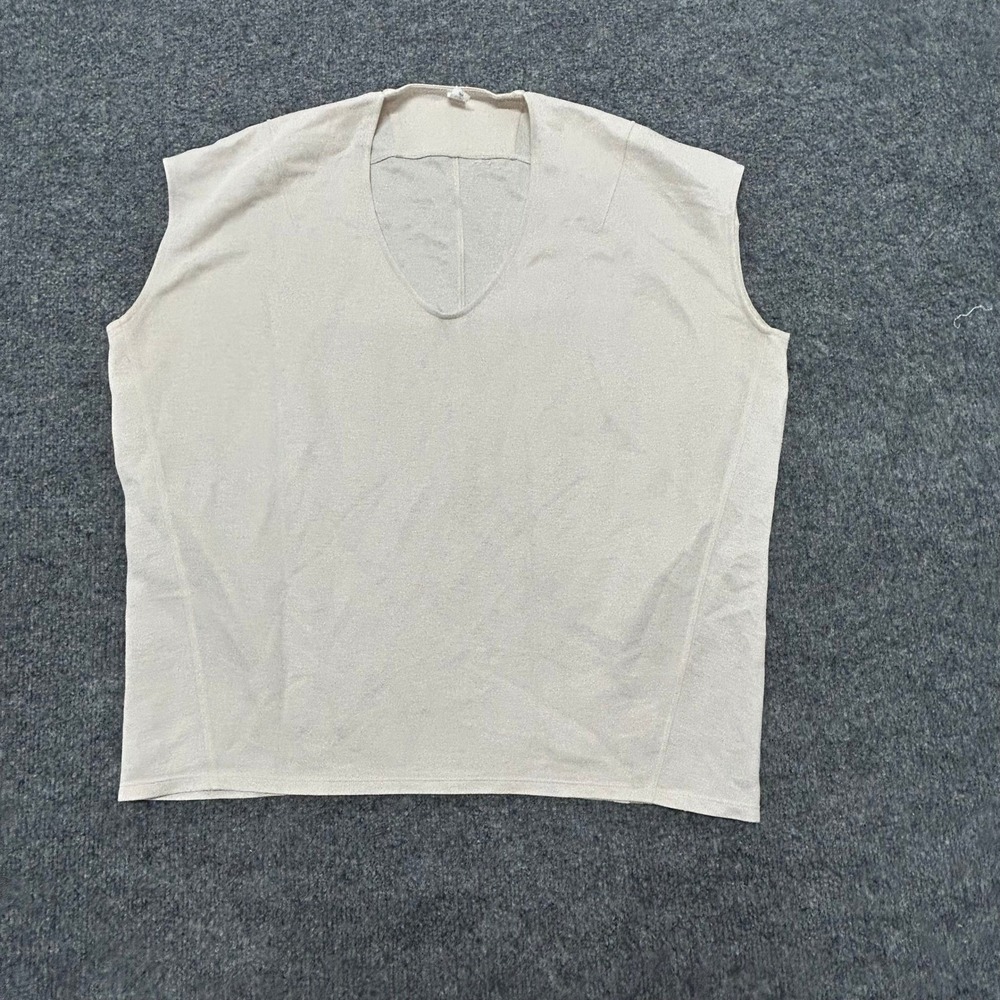 Lululemon Tank Top Womens Size 2 Beige V-Neck Sleeveless Athletic Yoga Shirt